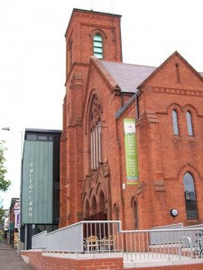 Since the 1990s, Cultúrlann McAdam Ó Fiaich (Culture Place McAdam Ó Fiaich’) has used the former Broadway Presbyterian Church of Belfast as its HQ.
